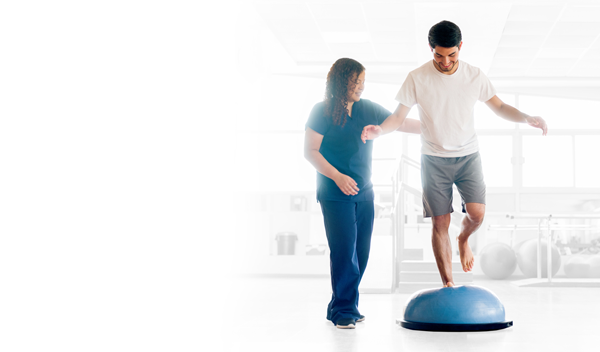 Physical therapy provider treating patient